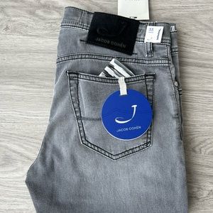 Jacob Cohen Jeans Size 33 Light denim stretch mid grey black plate regular fit
